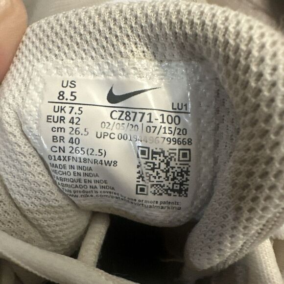 Nike Max Impact Mid Top Men's Size 8.5 White, Metallic Gold, Black CZ8771-100 - Picture 10 of 10